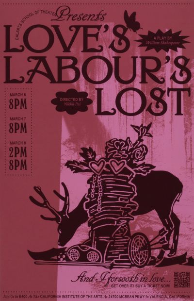 CalArts poster: Love’s Labour’s Lost by Kari Trail 