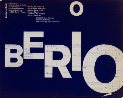 CalArts poster: Luciano Berio by 
