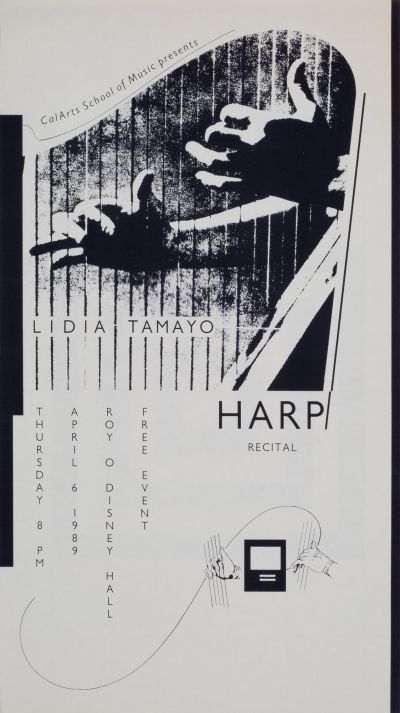 CalArts poster: Lidia Tamayo Harp Recital by 