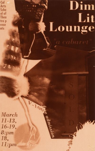 CalArts poster: Dim Lit Lounge by 