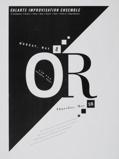 CalArts poster: CalArts Improvisation Ensemble: OR by Andrew Kutchera 