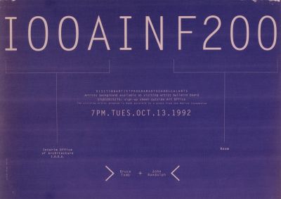 CalArts poster: I.O.O.A. in F200 by Margo Johnson 