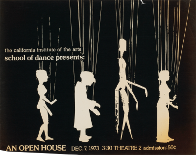 CalArts poster: School of Dance Presents: An Open House by Carla Isajoy Green 