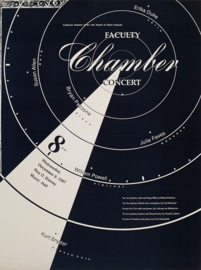 CalArts poster: Faculty Chamber Concert by Laura Birr-Alders 