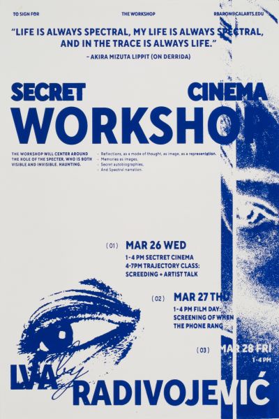 CalArts poster: Secret Cinema Workshop by Sen Park 