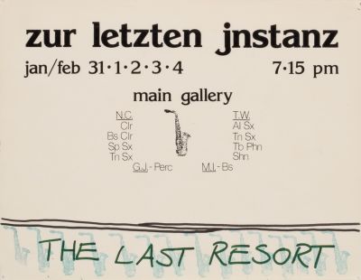 CalArts poster: Zur Letzen Jnstanz by Tim Wolf 