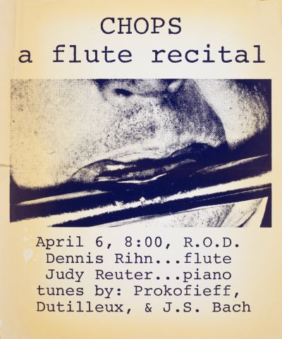CalArts poster: Chops: A Flute Recital by Tim Wolf 