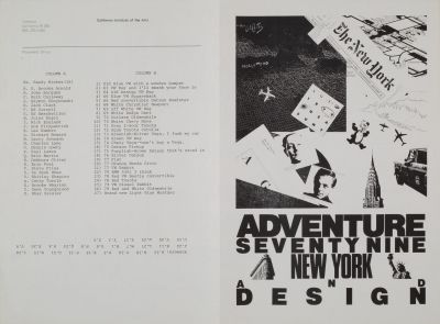 CalArts poster: Adventure Seventy Nine: New York and Design by 