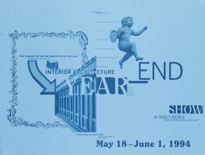 CalArts poster: SAIC Department of Architecture: First Annual Year-End Show by Kali Nikitas 