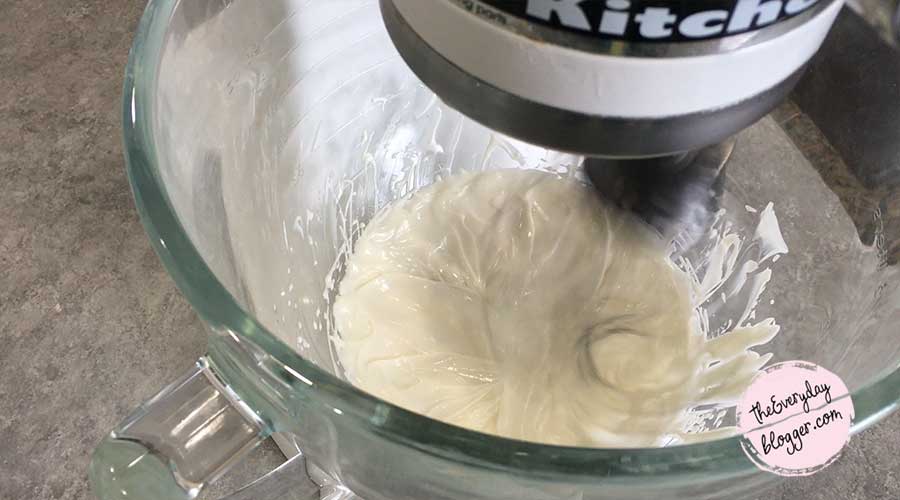 you can start whipping up the oil mixture using hand mixer or stand mixer until you reach a butter-like consistency.