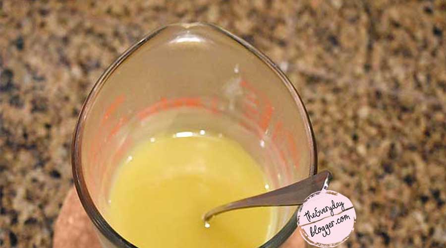 Place the mixture in a freezer for about 25 or 30 minutes until it starts to solidify partially but still soft in consistency (like this in the picture below).