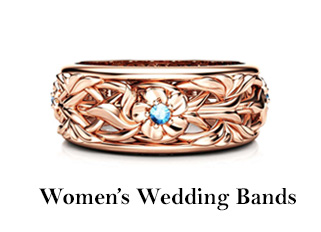 Unique Wedding Band Women Wedding Band Diamond Wedding Band Custom Bands -  Camellia Jewelry