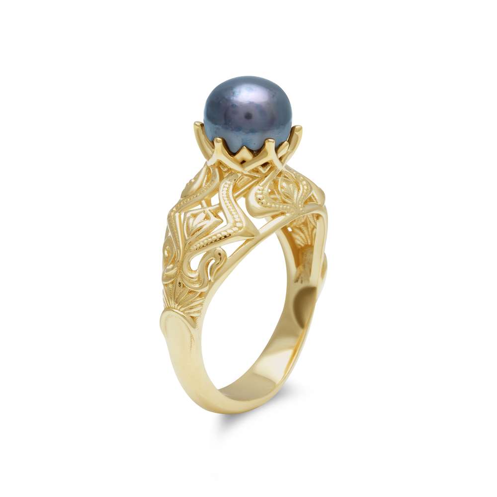 Cultured Pearl Ring, 14k Yellow Gold