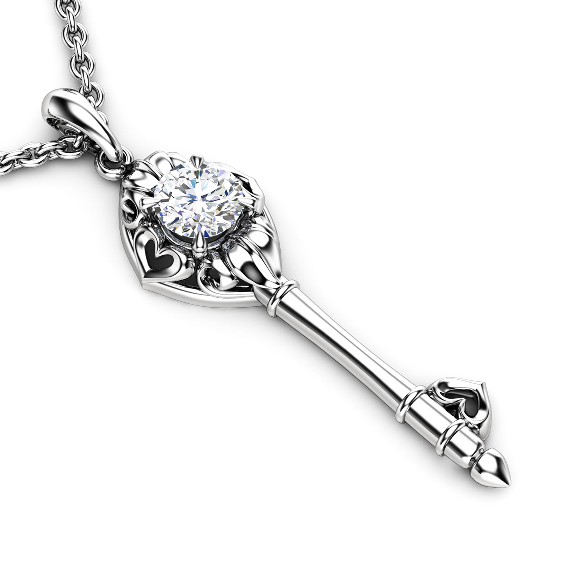 DIAMOND KEY NECKLACE