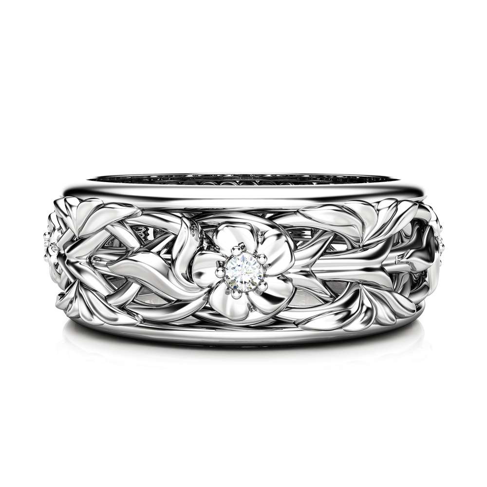 Unique Wedding Band Women Wedding Band Diamond Wedding Band Custom