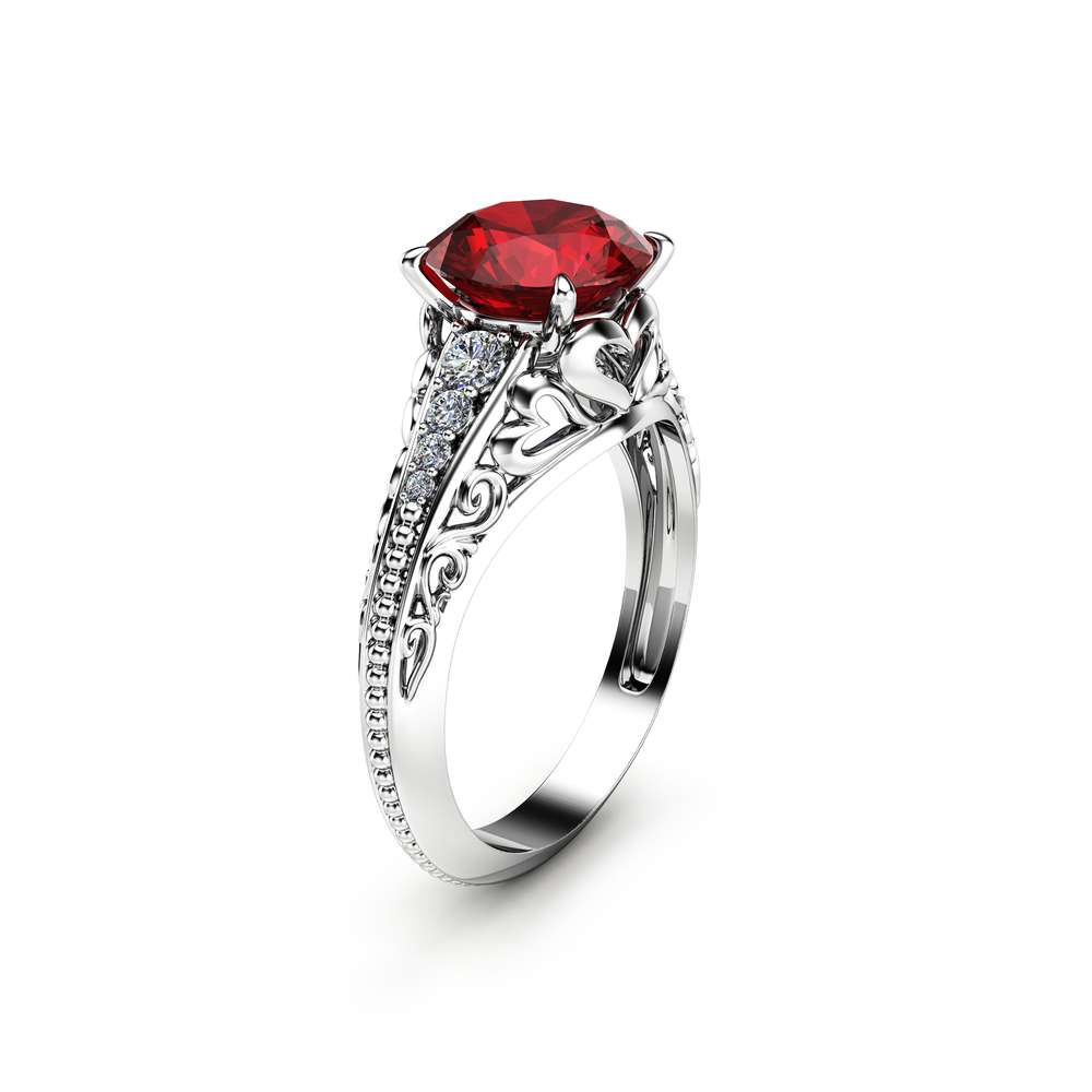 2 carat ruby and diamond ring Outlet