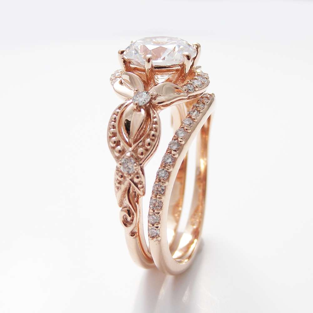 vintage rose gold engagement ring