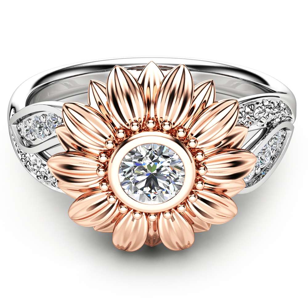 Star Blossom Ring, White Gold And Diamonds - Categories