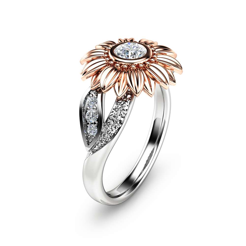 Star Blossom Ring, Pink Gold And Diamonds - Categories