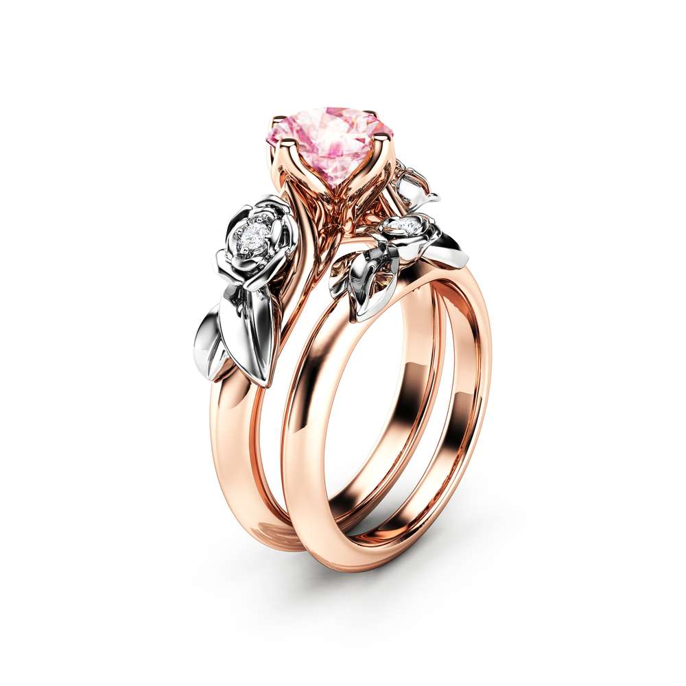 wedding ring pink gold