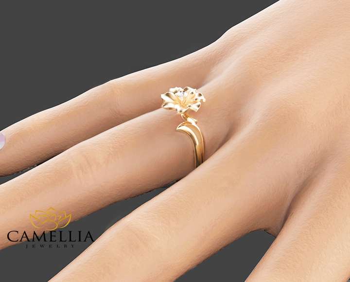 Star Blossom Ring, Pink Gold And Diamonds - Categories