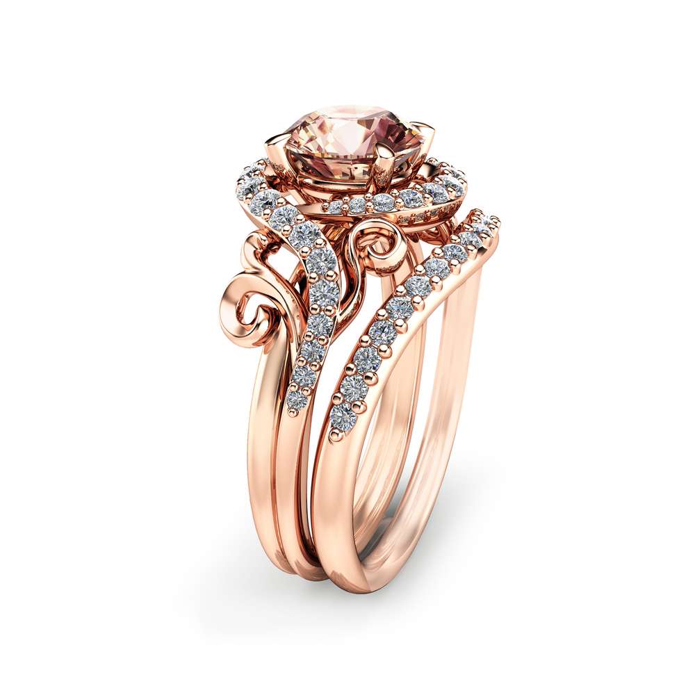 Rosa Del Amor' 1.20ct Princess Cut Rose Gold Engagement Ring