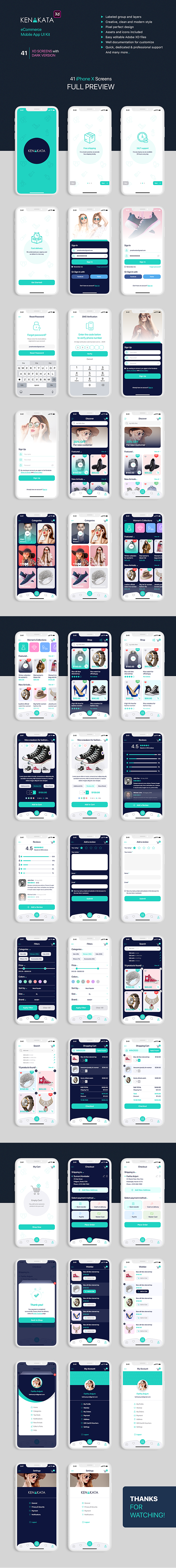 Kenakata - eCommerce Mobile App UI Kit