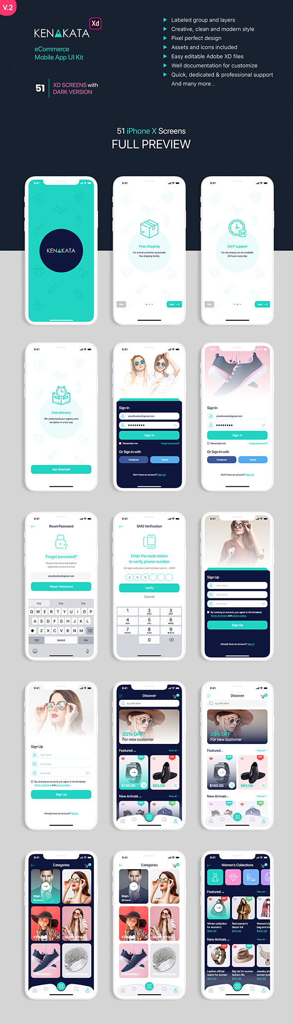 Kenakata - eCommerce Mobile App UI Kit