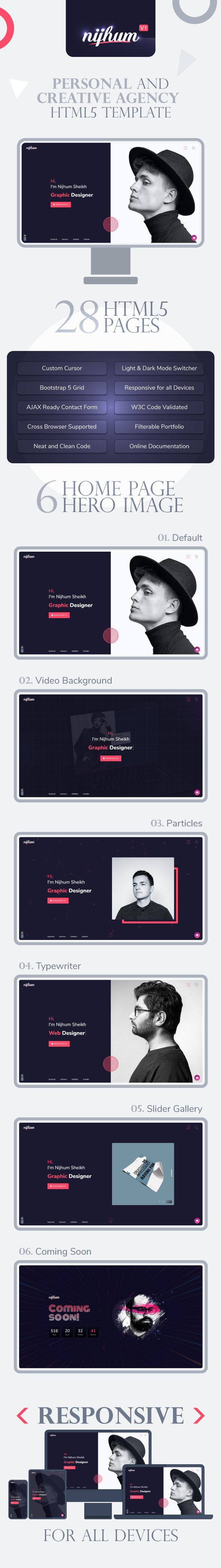 Nijhum - Personal and Creative Agency HTML5 Template