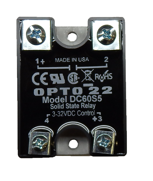 5 Amps 60 VDC 4000 VRMS Isolation Voltage Opto 22 DC60S5 DC Control Solid State Relay