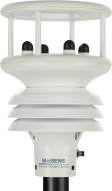 Compact Weather Sensor for Temperature, RH, Barometric Pressure, and Wind with Precipitation Connector and Compass