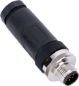 Field-Wirable, M12, Eight-Pin Plug Connector