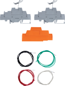 DIN Rail Terminal Kit with 2 Terminals and 4 Wires
