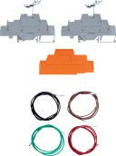 DIN Rail Terminal Kit with 2 Terminals and 4 Wires