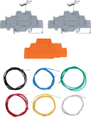 DIN Rail Terminal Kit with 2 Terminals and 6 Wires
