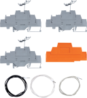 DIN Rail Terminal Kit with 3 Terminals and 3 Wires