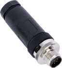 Field-Wirable, M12, Eight-Pin Plug Connector