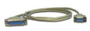 RS-232 Cable, DB9 Pin (Male) to DB25 Pin (Male)