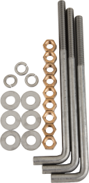 Screw 5/8-11 x 12 Stainless-Steel J-Bolt Anchor Kit with Nuts (set of 3)