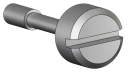 Screw #4-40 x .781 Captive Type 1, Brass Nickel Plate