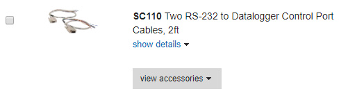View Accessories button