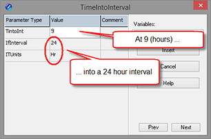 TimeIntoInterval（）指令