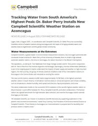 Aconcagua expedition press release