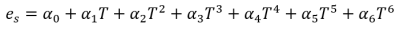 Model for calculating saturating vapor pressure