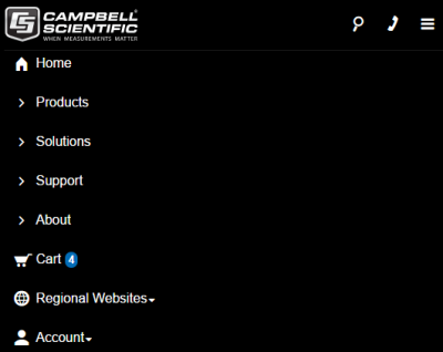 Hamburger menu with shopping cart icon