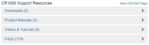 CR1000 Support Resources