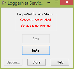 Service is not installed. Service is not running.