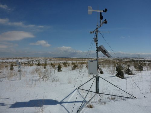 field-snow-weather-station