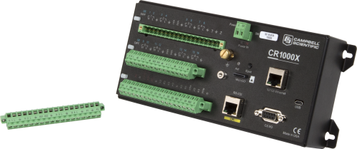 CR1000X wiring panel with terminal strip removed