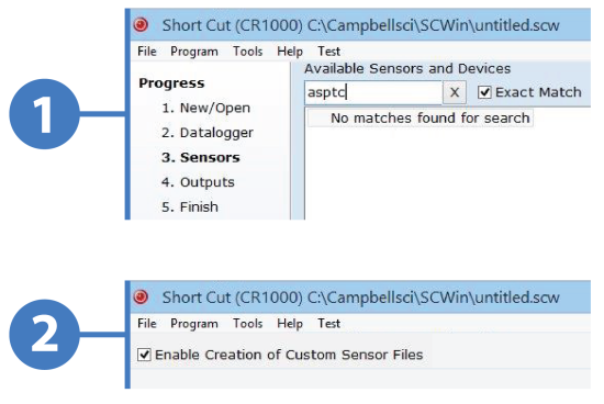 Short Cut no sensor match found